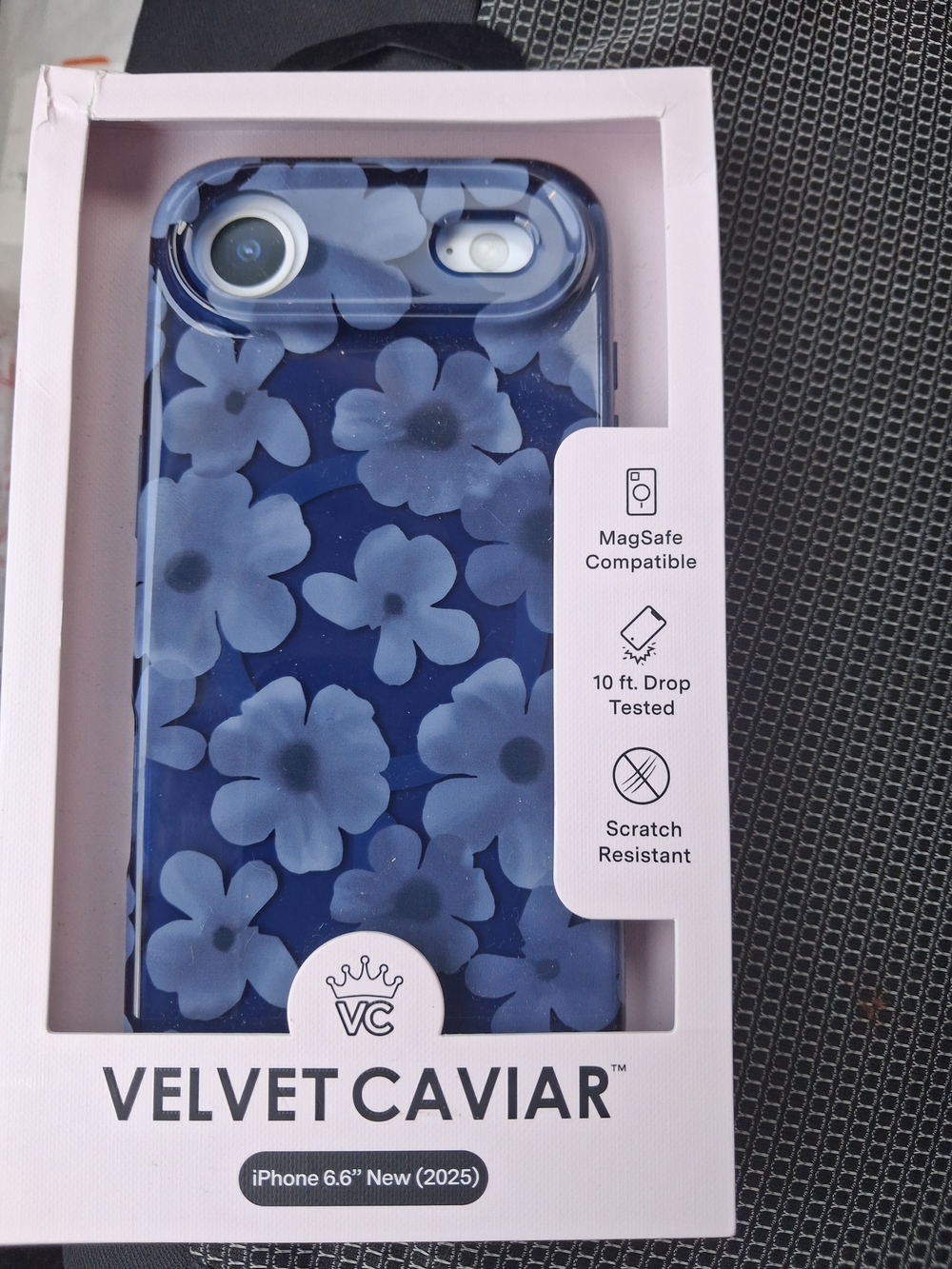 Velvet Caviar Blue Floral MagSafe iPhone Case